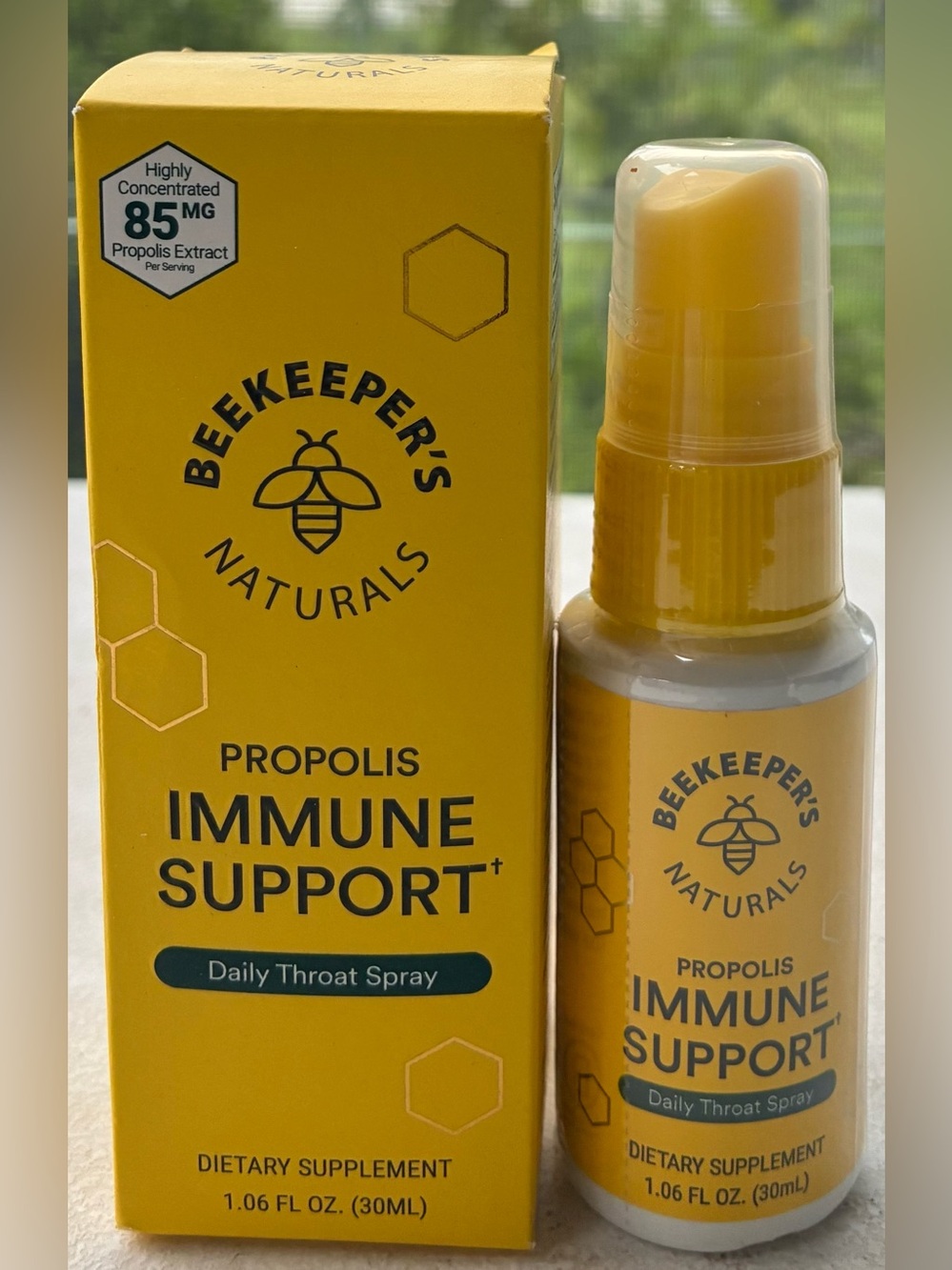 3 Beekeepers Naturals DAILY THROAT SPRAY 1.06oz Propolis Immune Support